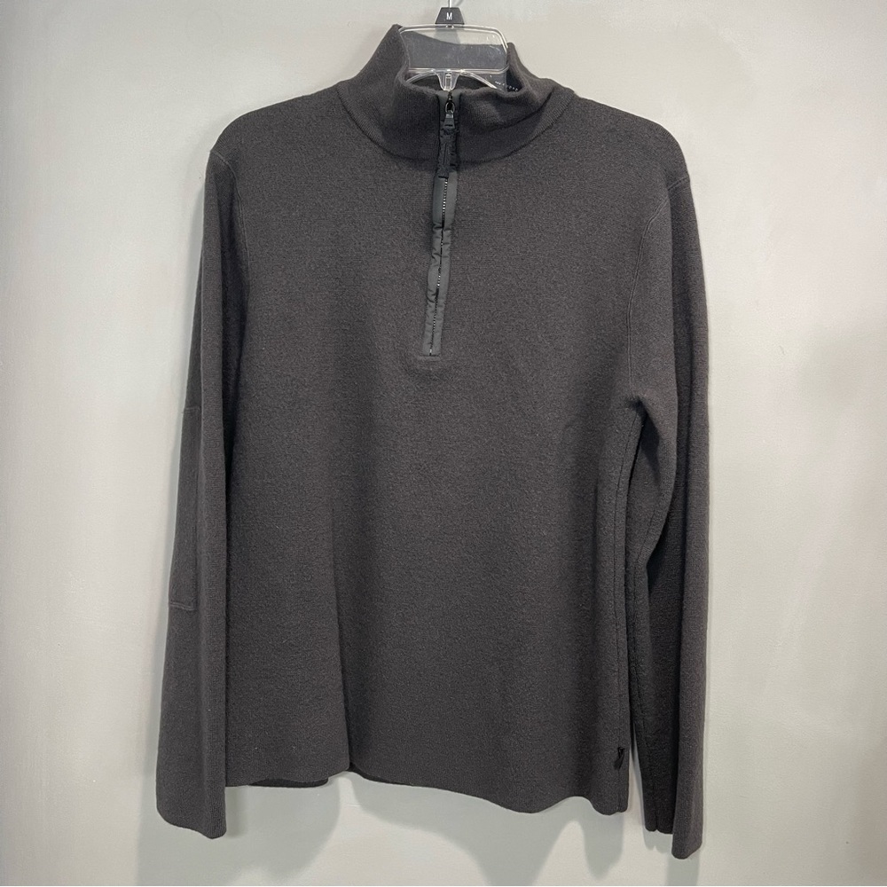 Banana Republic Merino Half Zip Sweater Dark Grey Men size Large